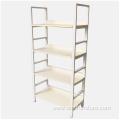 4 Layer Metal Leaning Ladder Shelf Bookcase